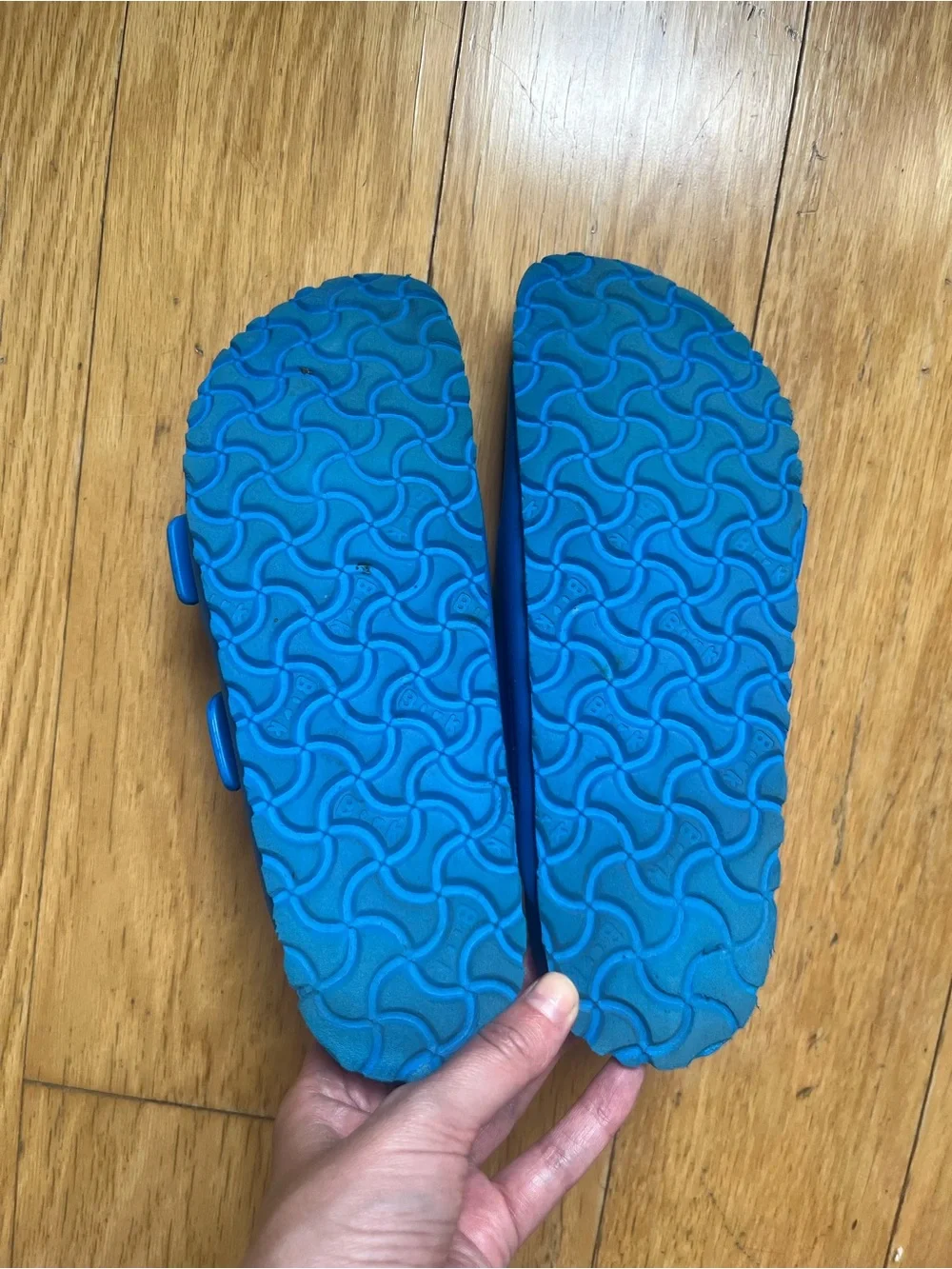 Birkenstock Arizona EVA sandals in blue, size 40